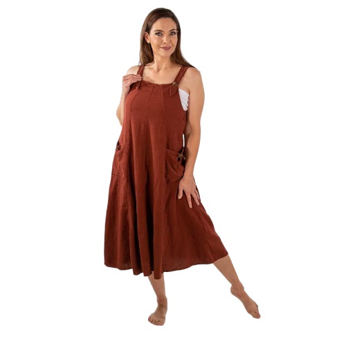 9014 Vestido Picolanza Dunes Tabaco